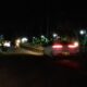 Kondisi jalan Kebomas Gresik pada malam hari saat lampu PJU dipadamkan