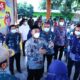 Bupati Gresik Fandi Akhmad Yani saat meninjau posko Covid-19 di kecamatan Cerme, Kamis (22/7/2021).