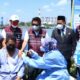Bupati Gresik Fandi Akhmad Yani menghadiri vaksinasi masyarakat di sekitar pesisir Pelabuhan Gresik hingga para pekerja di Pelabuhan, Senin (16/8/2021).