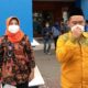 Dirut Perumda Giri Tirta, Siti Aminatus Zariyah (kiri) mendampingi Bupati Gresik Fandi Akhmad Yani usai menggelar rapat tertutup di kantor Perumda Giri Tirta, Jumat (17/9/2021)./Foto: Ist