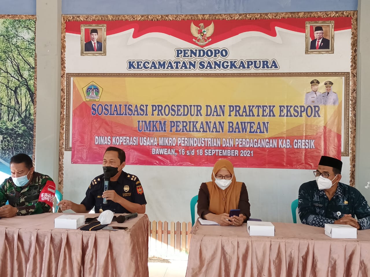 Sosialisasi Prosedur dan Praktek Ekspor UMKM Perikanan Bawean, Kamis (16/9/2021)./Foto:Ist