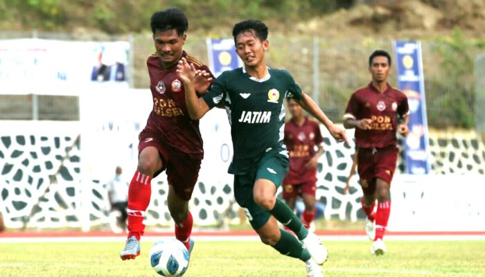 Tim Sepakbola Jatim Gilas Sulsel 3-0 di Ajang PON XX Papua