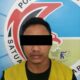 Tersangka berinisial RF (28) warga Kalanganyar Sedati Sidaorjo ditangkap Satres Narkoba Polrestabes Surabaya, Senin (11/10/2021)./ Foto: Wicak