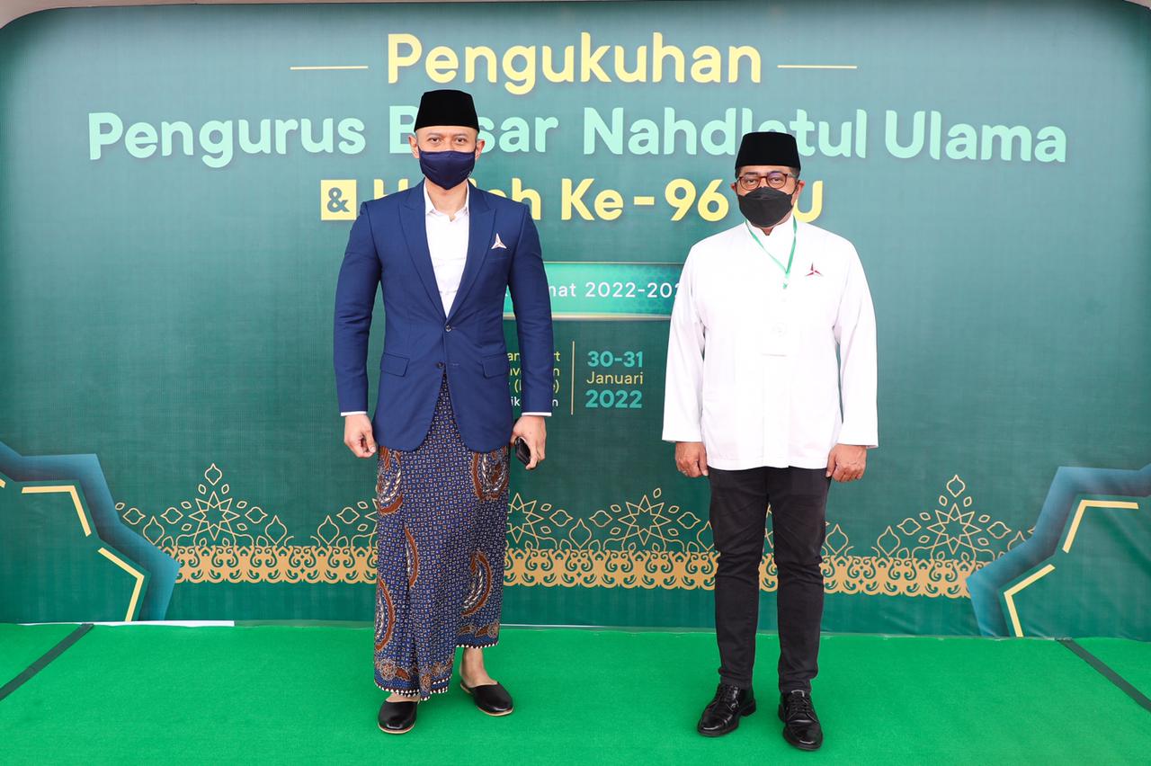 Agus Harimurti Yudhoyono, Ketua Umum DPP Partai Demokrat saat menghadiri resepsi pelantikan Pengurus Besar Nahdlatul Ulama di Balikpapan, Kalimantan Timur. Foto: IST